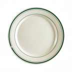 Thumbnail image #1 for CAC China Greenbrier GS-8 9-inch Round Ceramic Plate with Rolled Edge Case of 2 Dozen