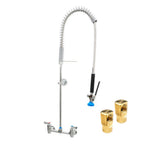 Thumbnail image #1 for Fisher 55400 Spring-Style Pre-Rinse Unit, 8" Wall-Mount Centers, Ceramic Valves, 21" Riser