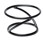 Thumbnail image #1 for G.E.T. SSDR4-RC Round Reversible Display Stand, 6" or 7" Diameter x 4"H, Rubber-Coated Steel, Black Case of 3