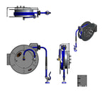 Thumbnail image #2 for T&S Brass B-7143-01 Open Stainless Steel Wall-Mount Retractable Hose Reel with 1/2" x 50' Hose and High-Flow Spray Valve