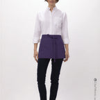 Thumbnail image #1 for Chef Works F9 -PUR-0 Purple Poly/Cotton Waist Apron, 12" L x 23" W, 3-Part Patch Pocket
