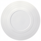 Thumbnail image #1 for 1880 Hospitality Manhattan by Oneida® L5650000162C Porcelain Plate, 11-5/8" Round, Wide Embossed Matte Rim, Warm White 1 Dozen