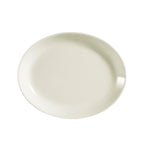 Thumbnail image #1 for CAC China Rec REC-34C Ceramic Oval Coupe Platter, American White, 9-1/2" x 7-1/4" Case of 2 Dozen