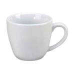 Thumbnail image #1 for Vertex China Ventana AV-1 China Coffee Cup, 8 oz, with Handle, Rolled Edge, Bright White Glossy Finish Case of 3 Dozen