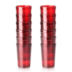 Thumbnail image #2 for New Star Foodservice Inc. 46663 8 oz Red Pebbled SAN Plastic Tumbler Case of 6 Dozen