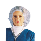Thumbnail image #1 for Chef Revival BCAP110CW 24-Inch White Polypropylene Bouffant Hair Net Cap, Elastic, Lint-Free, Flame-Resistant