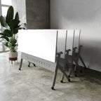 Thumbnail image #2 for Flash Furniture MT-M6024-Y-LEG-WHTGRY-GG Rectangular Nesting Flip Training Table, 60"W x 24"D x 30"H, Y-Legs