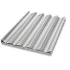 Thumbnail image #1 for Chicago Metallic Bakeware Uni-Lock® 49035 5-Compartment Coated Aluminum Baguette Pan, 17-3/4" x 25-3/4" x 1" Case of 6