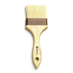 Thumbnail image #1 for Browne USA Foodservice 61200-3 3" Flat Pastry Brush, Pure Boar Bristle, Wood Handle