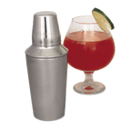 Thumbnail image #1 for Alegacy Foodservice Products CS277WC 3-Piece Stainless Steel Cocktail Shaker, 16 oz, Cover and Strainer Case of 12