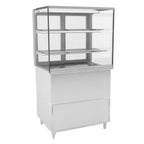 Thumbnail image #1 for RPI Industries Vienna VICD2-27-R-SQ-SC-INS Full-Service Cold Display Case, 31-1/2"W, Bottom-Mount Self-Contained Refrigeration