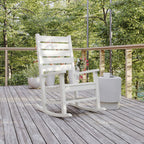 Thumbnail image #2 for Flash Furniture LE-HMP-2002-110-WT-GG Commercial High-Back Rocking Chair, White HDPE