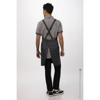 Thumbnail image #2 for Chef Works Largo ABN01-CHR-0 Bib Apron, 31"L x 38"W, Charcoal, 65/35 Poly/Cotton, Adjustable/Removable Neck Straps