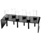 Thumbnail image #1 for JB Prince R864 B Push-Up Pop Stand, 12 in L x 3-1/2 in H, 12 Holes, Plastic, Black