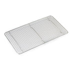 Thumbnail image #1 for Browne USA Foodservice 575527 Footed Nickel-Plated Steel Wire Pan Grate, 18 x 10 x 0.9 in