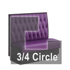Thumbnail image #1 for ATSMFG ATS AT&S-ATQ-KR42-BT GR5/COM Single Upholstered Three-Quarter Circle Booth, 48" Long x 42" High, Button-Tufted Back