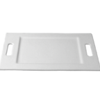 Thumbnail image #1 for G.E.T. Bugambilia TU002T Rectangular Serving Tray with Handles, 16-1/4 x 10 x 1 in, Cast Aluminum with Resin Coating, Terracotta
