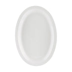 Thumbnail image #1 for CAC China Maxwell MLNC-13 White Melamine Oval Platter, Narrow Rim, 11-1/2" x 8" Case of 2 Dozen