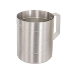 Thumbnail image #1 for Stanton Trading DM-1/2 Dry Measuring Cup, Aluminum, 1/2 Quart, Liter and Quart Markings Case of 48