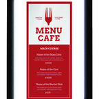 Thumbnail image #1 for AARCO Products LSF1117 LED Backlit Snap Frame Menu Card Holder, Wall-Mounted, 17"H x 11"W, Black