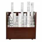 Thumbnail image #2 for Alpine Industries ADI626-MA Mobile Blueprint Roll File/Large Document Organizer, 50-Slot, Wood, Mahogany Finish