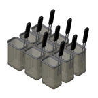 Thumbnail image #1 for Arcobaleno Pasta Equipment APCB6SET10 10-Piece Size #6 Stainless Steel Perforated Pasta Cooker Basket Set with Industrial Handle