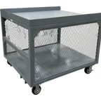 Thumbnail image #2 for Winholt Equipment ST-OPP-4842H36-MLC Fork-Liftable Steel Caged Picking Table, 48"W x 42"L x 39"H, 1000-lb Capacity per Deck, Gray