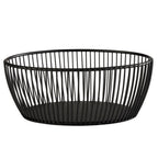 Thumbnail image #1 for Libbey APS Germany - Svart APS 30422 Oval Metal Serving Basket, Black, 7-7/8"L x 6"W