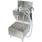 Thumbnail image #1 for IMC/Teddy CMS Freestanding Stainless Steel Combination Hand & Mop Sink with Faucets, 20-1/2"W x 25-3/4"D x 43-1/4"H