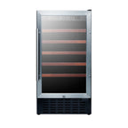Thumbnail image #1 for Summit Commercial SWC1840BADA Commercial Wine Cooler, 34-Bottle, ADA Height, Black Exterior, Glass Door