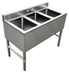 Thumbnail image #5 for Omcan Triple-Compartment Under Bar Sink with No Drain Boards
