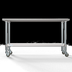 Thumbnail image #6 for KoolMore 60-Inch x 24-Inch 18-Gauge Stainless Steel Commercial Work Table with Undershelf and Locking Casters