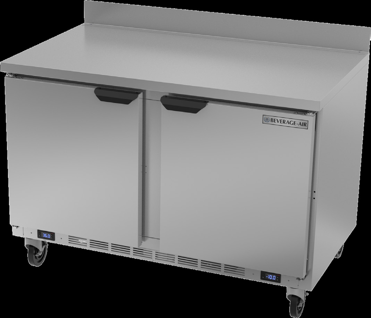 Product image #7 for Beverage-Air 48-Inch Two-Section Dual Temp Worktop Refrigerator/Freezer, Stainless Steel, Left Refrigerator / Right Freezer