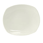 Thumbnail image #1 for Tuxton China Napa AAU-004 Oval Ceramic Plate, 8-1/8 x 6-7/8 in, Pearl White Case of 2 Dozen