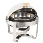 Thumbnail image #1 for Alegacy Foodservice Products Sonata Serenade RD400RTA Roll-Top Stainless Steel Chafing Dish, Canned Heat