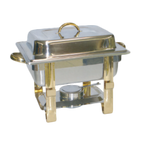 Thumbnail image #1 for Thunder Group SLRCF0834GH Rectangular Stainless Steel Chafer, 4 qt, Lift-Off Cover, Canned Heat