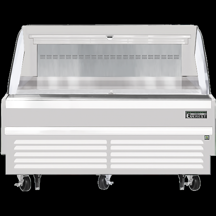 Product image #5 for Everest Refrigeration 73-1/4 Inch Horizontal Open-Air Cooler Merchandiser, Self-Contained, White Exterior