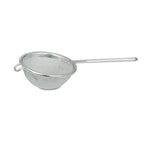 Thumbnail image #1 for Browne USA Foodservice 9091 Fine Mesh Strainer, 2-3/4" Bowl, 4" Handle, Tinned Single Mesh, Pan Hook