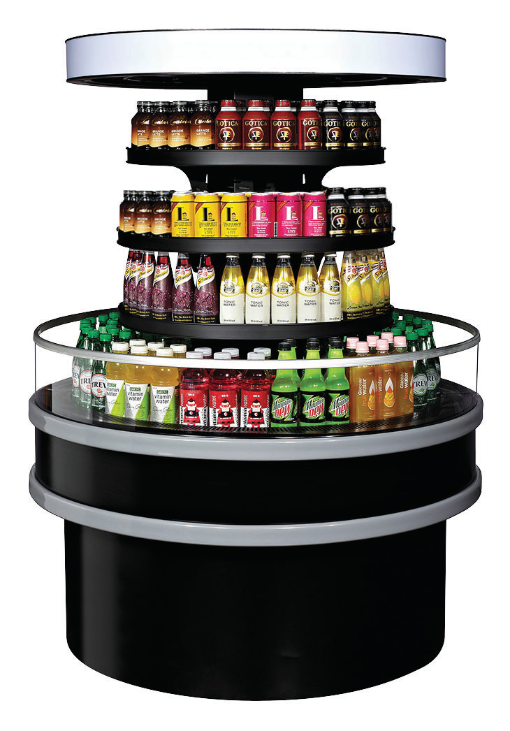Product image #5 for Turbo Air 48-Inch Open Curved Island Display Self-Serve Refrigerated Merchandiser, 11.2 Cu. Ft., Black, R-290