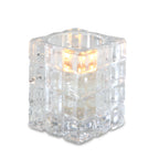 Thumbnail image #1 for Sterno Classic Elegance 80150 Square Clear Glass Liquid Wax Candle Lamp, 4" H x 3" Dia.