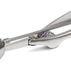 Thumbnail image #1 for JB Prince U519 Stainless Steel Oval Scoop, Size 20, 1-1/2 oz Capacity, Squeeze Handle