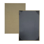 Thumbnail image #1 for Risch EVERGREEN-1V 5.5X8.5 Hardback Vinyl Menu Cover, 5-1/2 x 8-1/2 in, Single, 1 View, Black Case of 25