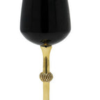 Thumbnail image #1 for Kadra Kitchenware Vikko Decor VD-2501C-G Wine Glass, 14 oz., Black with Gold Stem Case of 24