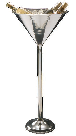 Product image #2 for Martini-Shaped Stainless Steel Wine Stand, 9 Qt.