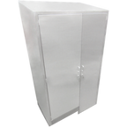 Thumbnail image #1 for IMC/Teddy CMSC-R2D Combination Mop Sink & Storage Cabinet, 46-1/2"W x 30"D x 84"H, Left Mop Storage, 2 Full-Height Doors, Stainless Steel