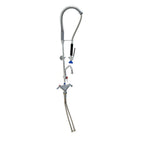 Thumbnail image #1 for Fisher 34170 Spring-Style Pre-Rinse Unit with Dual Deck Control Valve, 8-Inch Swing Spout and Ultra Spray Valve