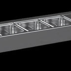Thumbnail image #1 for Kopa Grilling Solutions P120S CONDIMENT STATION Removable Stainless Steel Condiment Station for GN1/6 and GN1/9 Containers with Table Insert