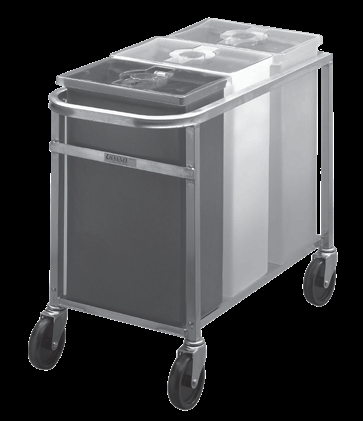 Product image #5 for Triple Mobile Ingredient Bin Cart with 3 Included Bins, 17.5 in. W x 31 in. D x 28 in. H