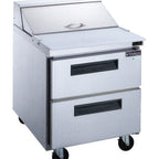 Thumbnail image #1 for Dukers Appliance Co., USA Ltd. DSP29-8-D2 Sandwich/Salad Prep Table, 29"W, 2 Drawers, Bottom-Mount Refrigeration