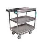 Thumbnail image #1 for Lakeside Manufacturing 730 3-Tier Stainless Steel Utility Bus Cart with Guard Rails, 700 lb Capacity, Push Handle